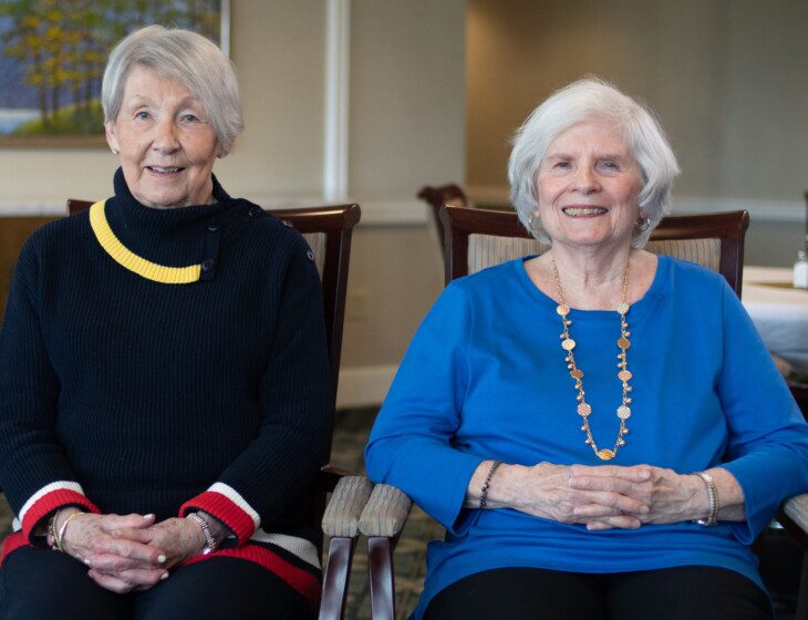 GreenFields of Geneva residents Ruth Meisenheimer and Susanne Ferris participate in an interview.